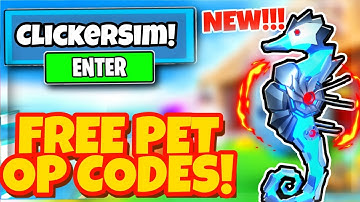 NEW SECRET MYTHICAL *FREE PET* CODES FOR CLICKER SIMULATOR IN ROBLOX CLICKER SIMULATOR!