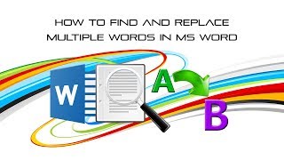 How to find and replace multiple words in ms word?
