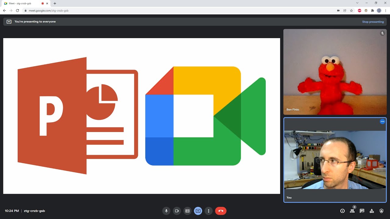 how to present a powerpoint presentation in google meet
