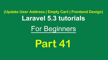 Update Address | Empty cart image | Frontend Design | Laravel 5.3 tutorial for beginners - Part 41