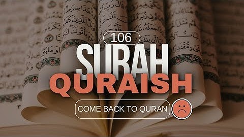 106 | Surah Quraish | سوره قريش | Ridjaal Ahmed