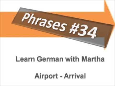 Tourist - Dialogue Airport - Arrival - Phrases #34 - Learn German With Martha - Deutsch Lernen
