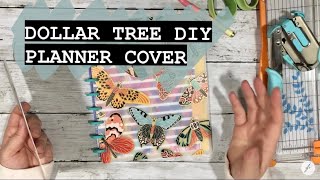 Dollar Tree Planner Cover DIY // Vinyl Decal Disc Bound Planner Cover
