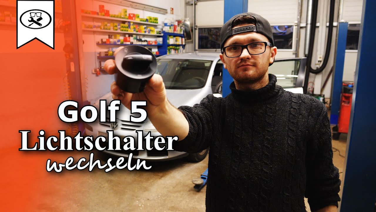 VW Golf 5 Lichtschalter wechseln, Change Golf 5 light switch, VitjaWolf, Tutorial