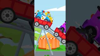 Police Car 🚓 and Tow Truck 🛻 At The Attraction 🎠 #carcartoon #cars #animation #carsforkids