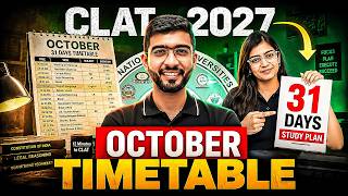 CLAT 2027 October Ka Har Din Aise Plan Karo | Best Timetable⏰| Keshav Malpani
