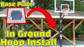 In Ground Basketball Hoop Installation NBA Spalding Glass Backboard!