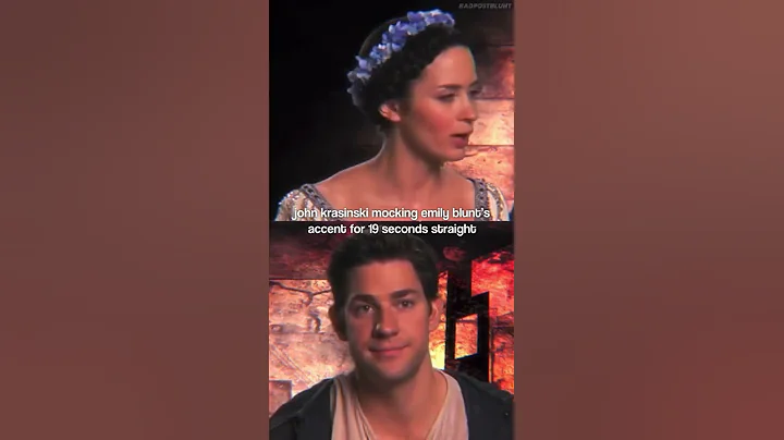 John Krasinski mocking Emily Blunt