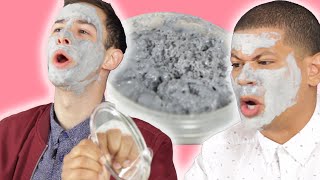 Men Try Bubble Face Masks