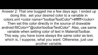 android - Change MaterialToolbar menu items icon color