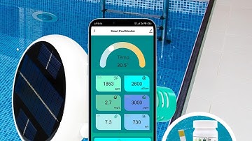 RYAKKA Floating Smart Pool Monitor 2023 Newest Pool Water Testing Smart Device 7 in 1