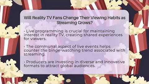 Will Reality TV Fans Change Their Viewing Habits as Streaming Grows? - The Reality Radar