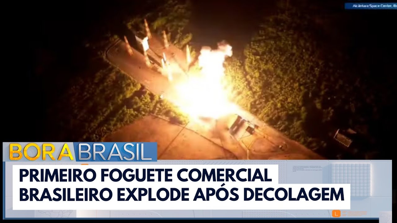 Primeiro foguete comercial brasileiro explode após decolagem