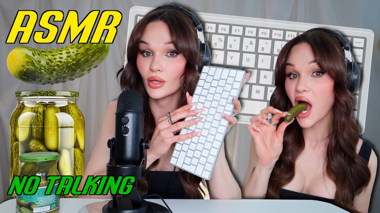 typing on keyboard and eating pickles (no talking) asmr - YouTube