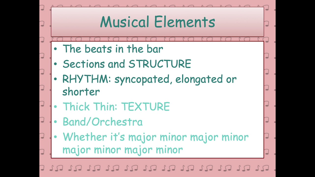 Musical Elements Song YouTube Musical Elements Song YouTube