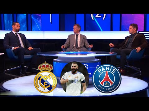 Real Madrid vs PSG 3-1(3-2) Karim Benzema Hat-trick🔥 Rio Ferdinand And Michael Owen Crazy Reaction