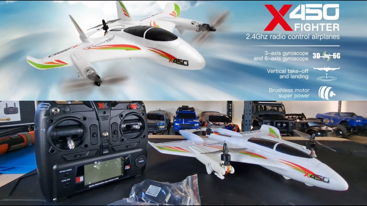 Unboxing, Test Wltoys X450 Brushless, Il sait TOUT faire ! Vol 3D, vertical, drone + avion 😱
