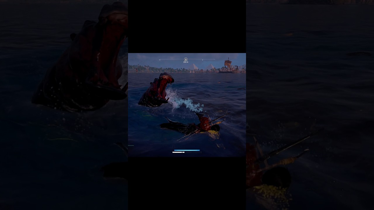 Hippo Attack on the Nile | Things like this are what makes AC Origins feel more like real life