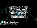 Adding and simplifying radicals | Pre-Algebra | Khan Academy