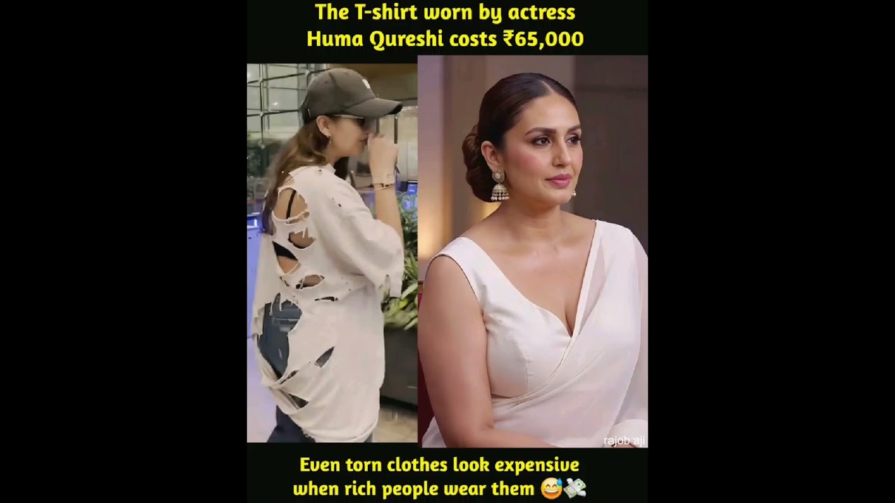 The T-shirt worn by actress Huma Qureshi costs ₹65,000Even torn clothes look expensive when rich peo