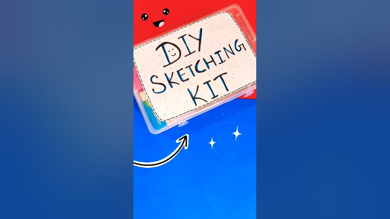 Homemade Sketching Kit 🤓 Diy Art kit 🌈 #shorts 