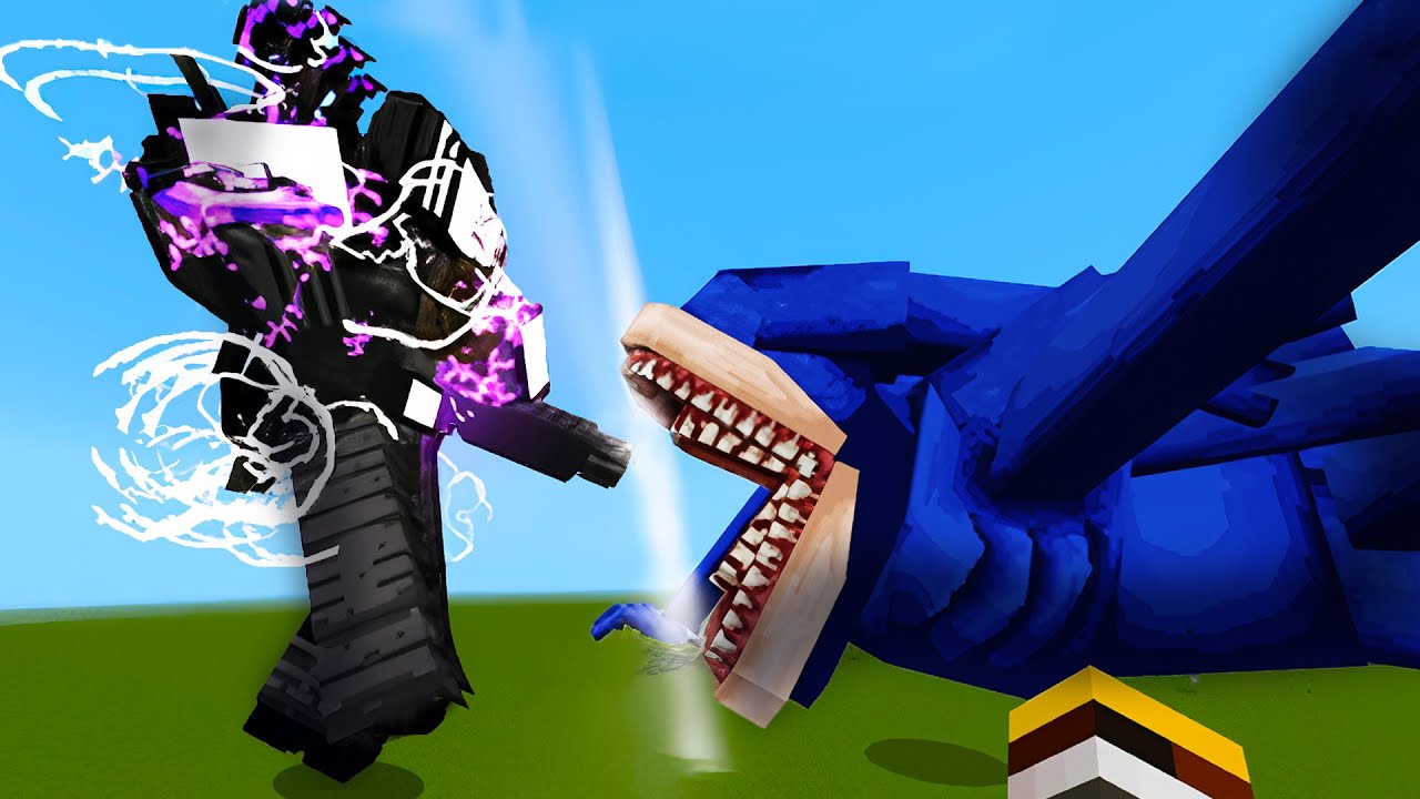 Shin Sonic vs New Titan Upgraded TVMAN! in Minecraft!