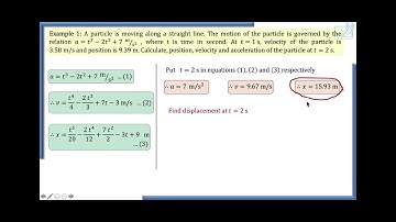 Kinematics of Particles: Rectilinear Motion with Variable Acceleration Lecture 1   HD 1080p