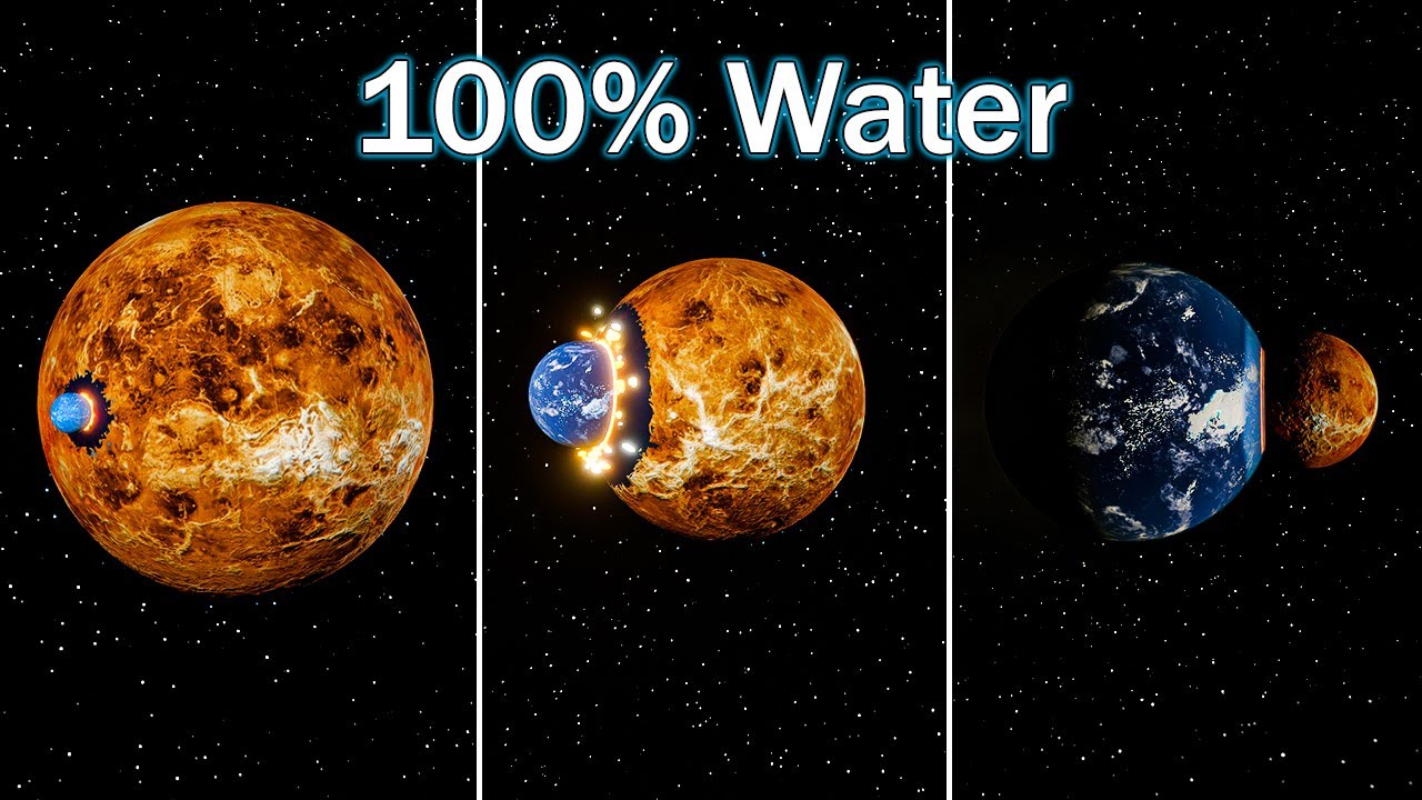 What if we flood Venus with 1 quintillion to 10 septillion liters of water? | Universe Sandbox