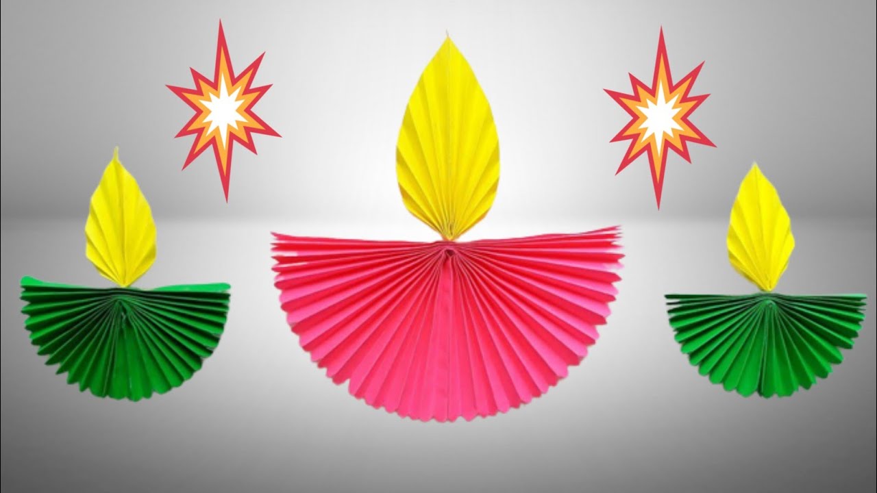Paper Diya 🪔 Diya Decoration Diya Making With Paper Paper craft