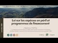 Espces en pril webinaire 1  loi sur les espces en pril et financements  sara and funding