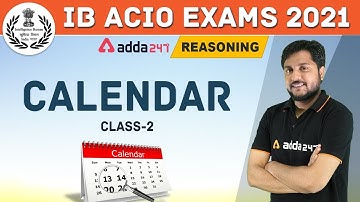 IB ACIO 2020-21 | Calendar (Part-2) | Reasoning for IB ACIO Preparation