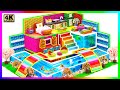 Satisfying Video | How To Make The Cutest Pink Bunny House With Double Aquarium For Hamster
