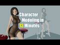 Anime character in Blender timelapse