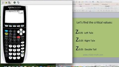 How to find the Z critical values in the calculator ti-84