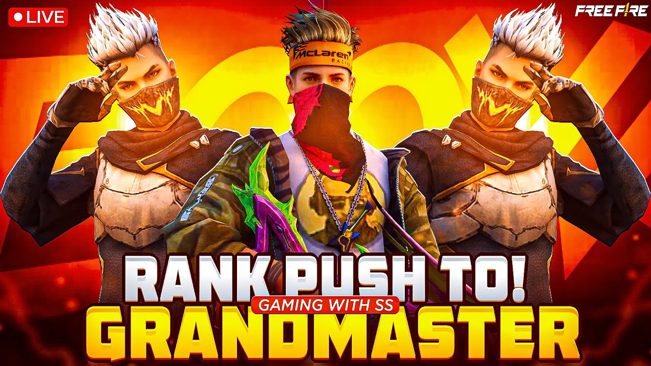 Grandmaster RankPush Live - Free Fire Face Cam Live Telugu ...