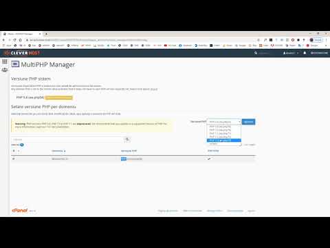 Tutorial schimbare versiune PHP (CPanel)