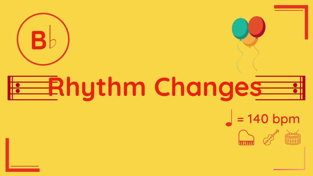 Bb Rhythm Changes | 140 bpm | Jazz Swing | Play-Along Backing Track