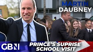 Prince William cracks joke at SUPRISE school visit TACKLING mental health stigma in men