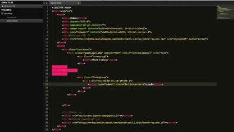 Sublimte Text 3 + Bootstrap Snippets | Create simple login form