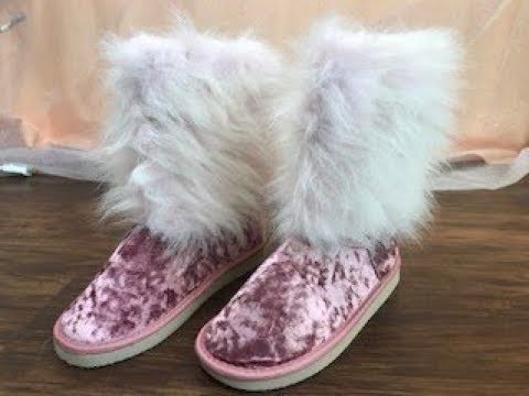 pink furry ugg boots