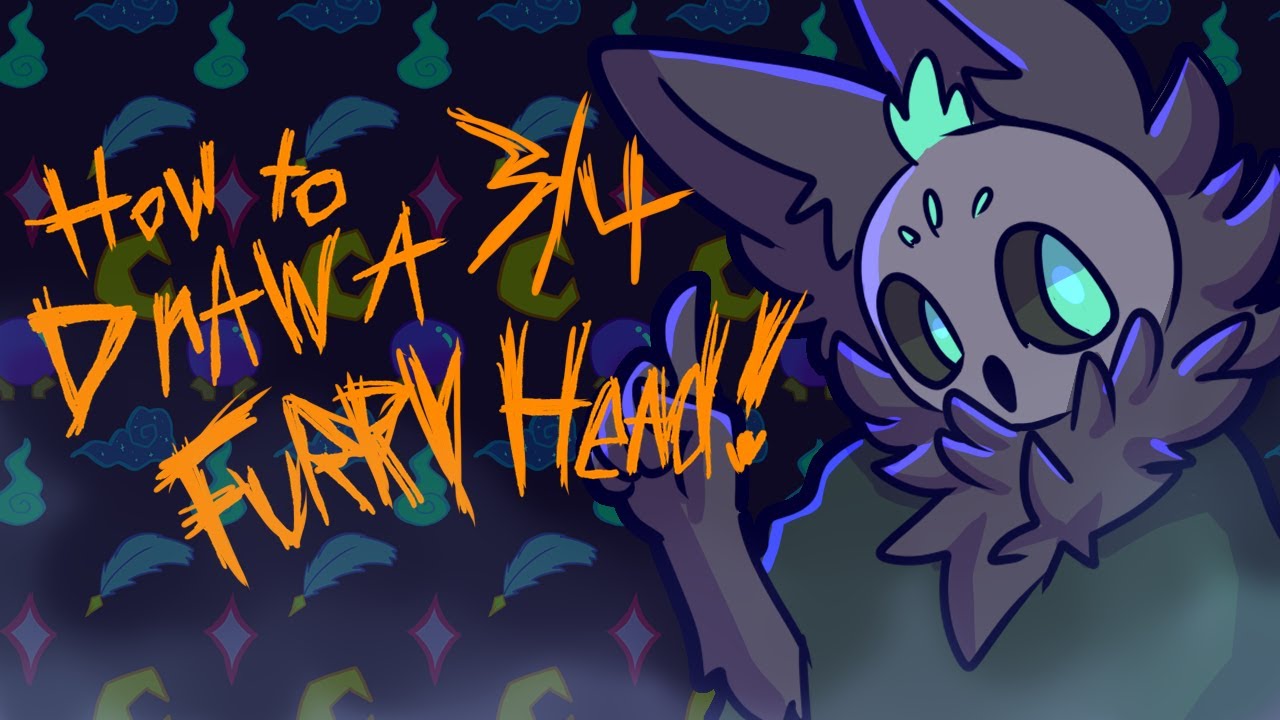 How To Draw a Furry Head! Quick and Easy!- 3/4ths edition!