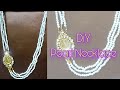 Wedding Jewellery!!..How To Make a Pearl Necklace at Home| DIY Pearl Necklace