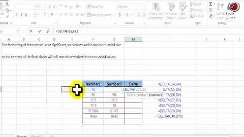 how to use delta formula function in Microsoft excel taturial how to find match values