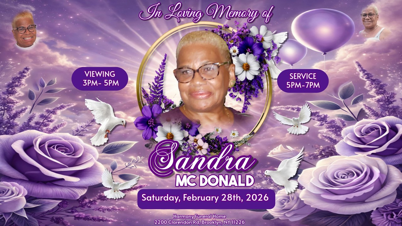Sandra Mc Donald (Saturday, February 28th, 2026)5:00 p.m.