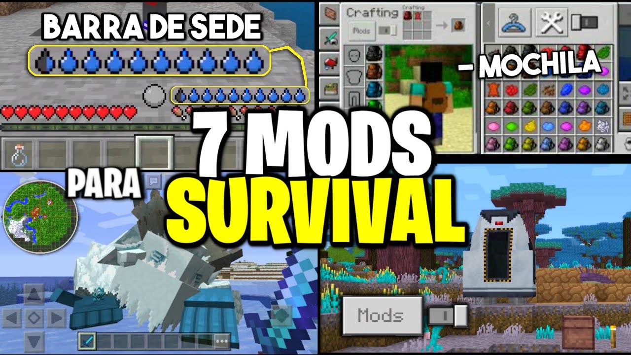 ✔️TOP 7 MELHORES MODS PARA SURVIVAL no MINECRAFT PE 1.18(mod para minecraft pe) ✔️TOP 7 MELHORES MODS PARA SURVIVAL no MINECRAFT PE 1.18(mod para minecraft pe)