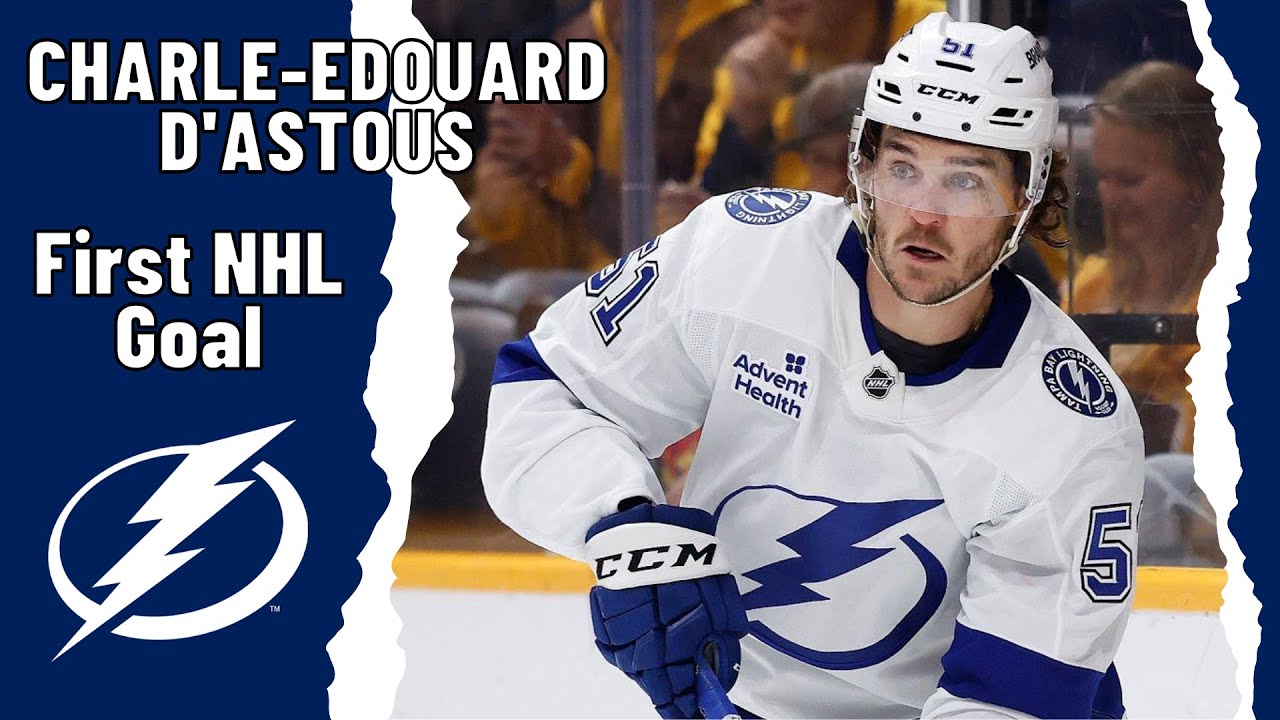 Charle-Edouard D'Astous #51 (Tampa Bay Lightning) first NHL goal Oct 28, 2025