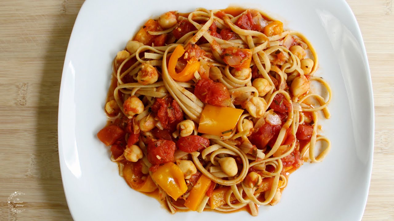 Chickpea & Bell Pepper Pasta Recipe | Easy Homemade Pasta Recipe | The Sweetest Journey