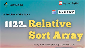 1122 .Relative Sort Array using Java | Leetcode | 11 June 2024 | Array | Hash Table | Sorting