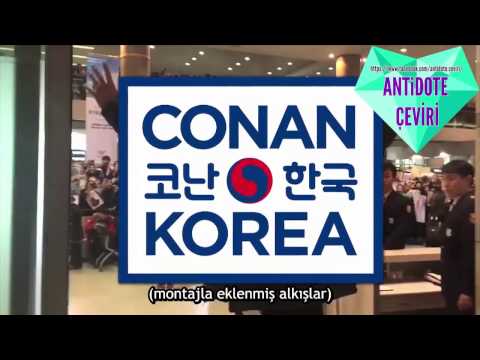 (Türkçe Altyazılı) Conan Güney Kore'de! - Conan'ın Havaalanında Karşılanması