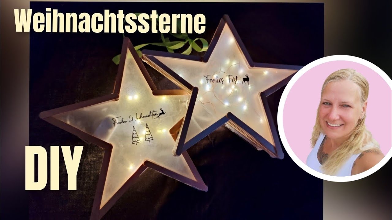 ⭐ DIY Weihnachtsstern aus Eisstiele & Wachs Papier | Leuchtende Deko